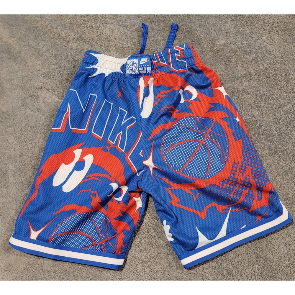Nike Big Boys Dri-FIT DNA Classic-Fit Printed Mesh Basketball Shorts